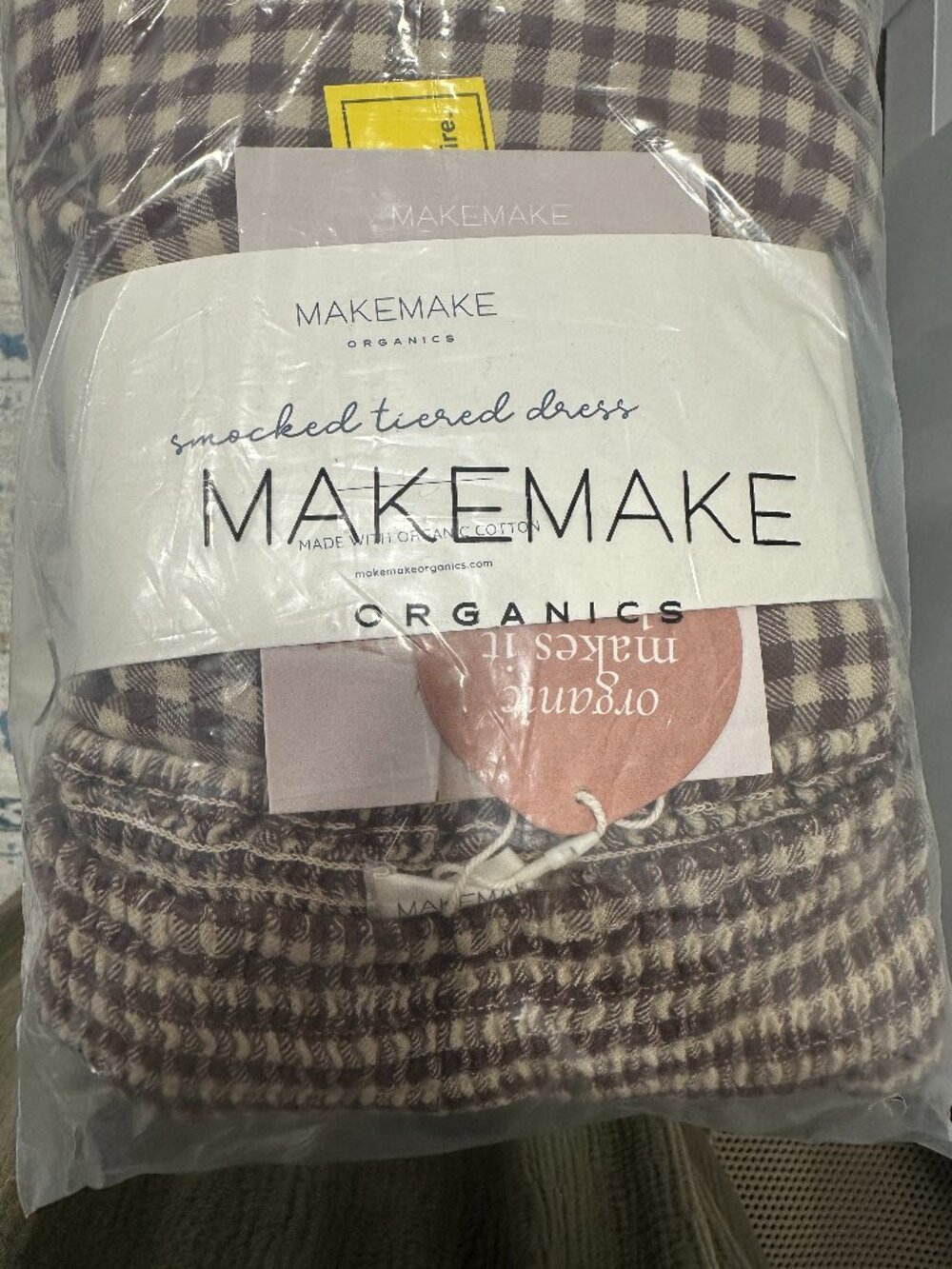 Makemake gingham organics dress